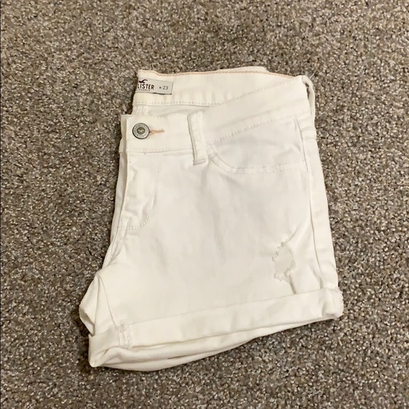 White jean short shorts in size 23 (00) - Picture 5 of 5